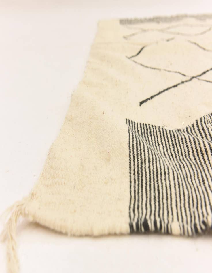 Detail image of 6' 4 x 9' 2  Hand Knotted Moroccan Wool Rug