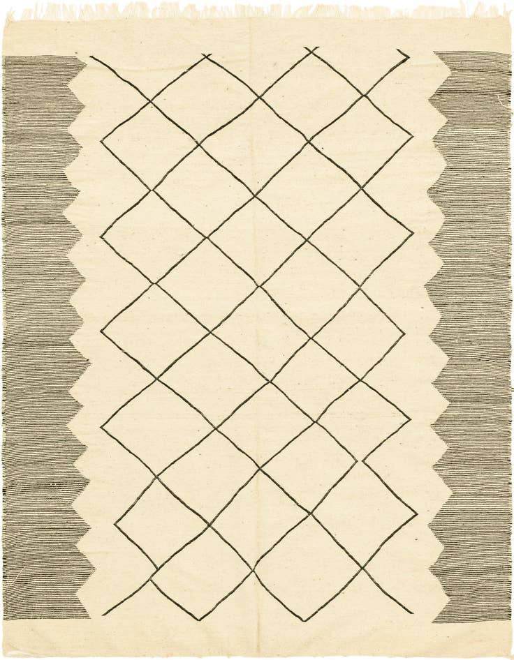 Detail image of 6' 4 x 9' 2 Hand Knotted Moroccan Wool Rug