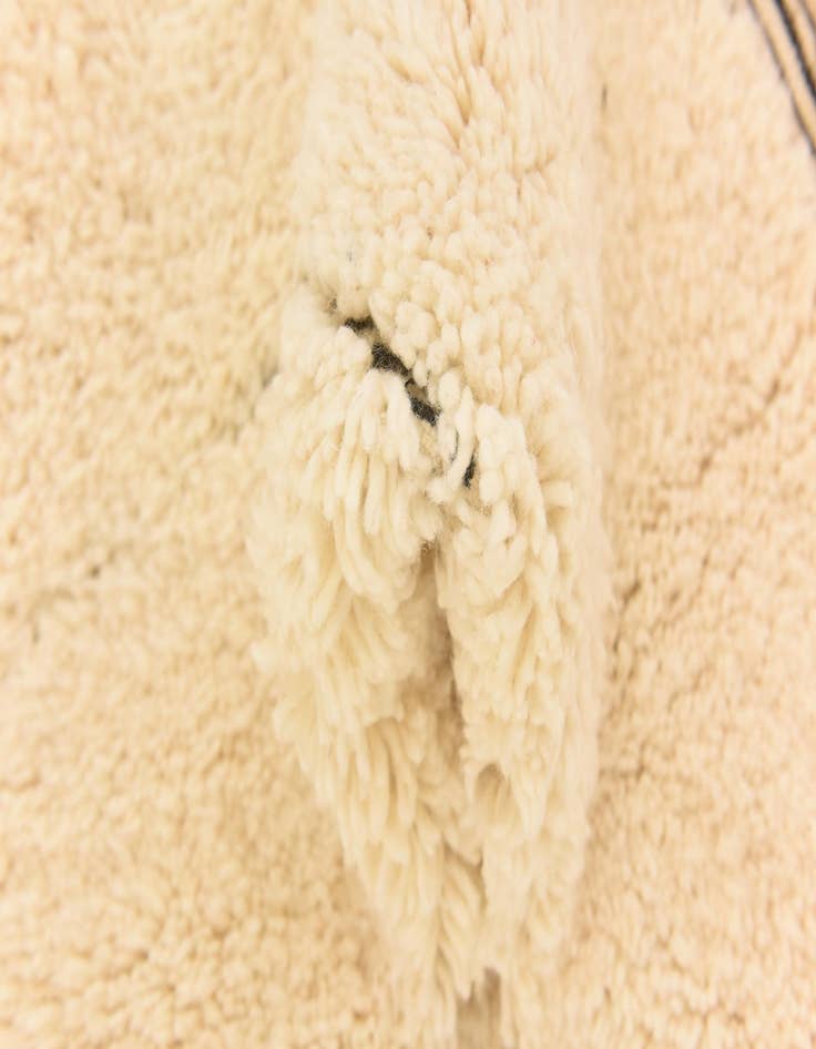 Detail image of 6' 7 x 9' 9  Hand Knotted Moroccan Wool Rug