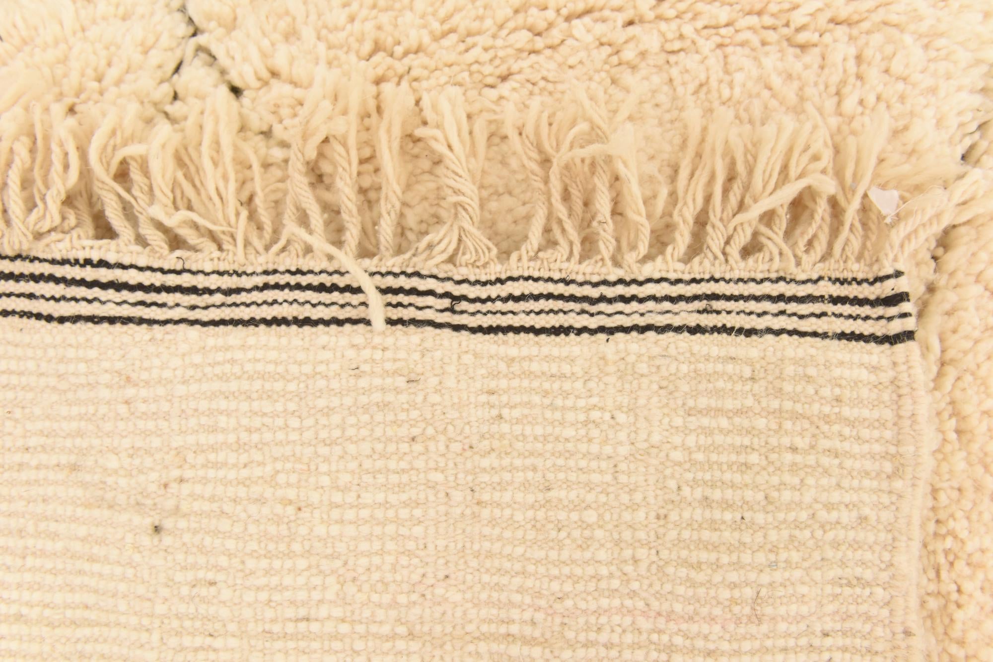 6' 7 x 9' 9 Hand Knotted Moroccan Wool Rug