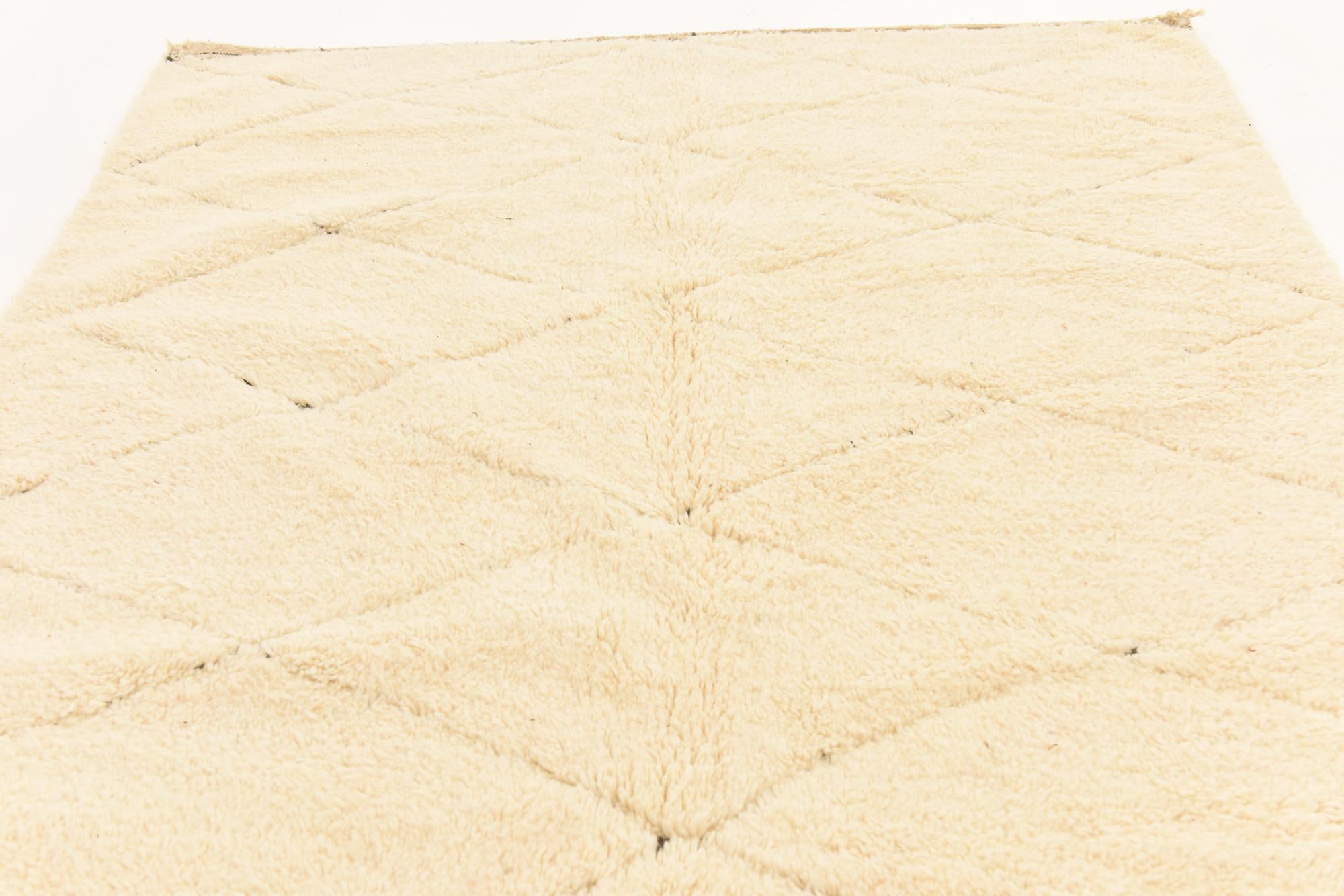 6' 7 x 9' 9 Hand Knotted Moroccan Wool Rug