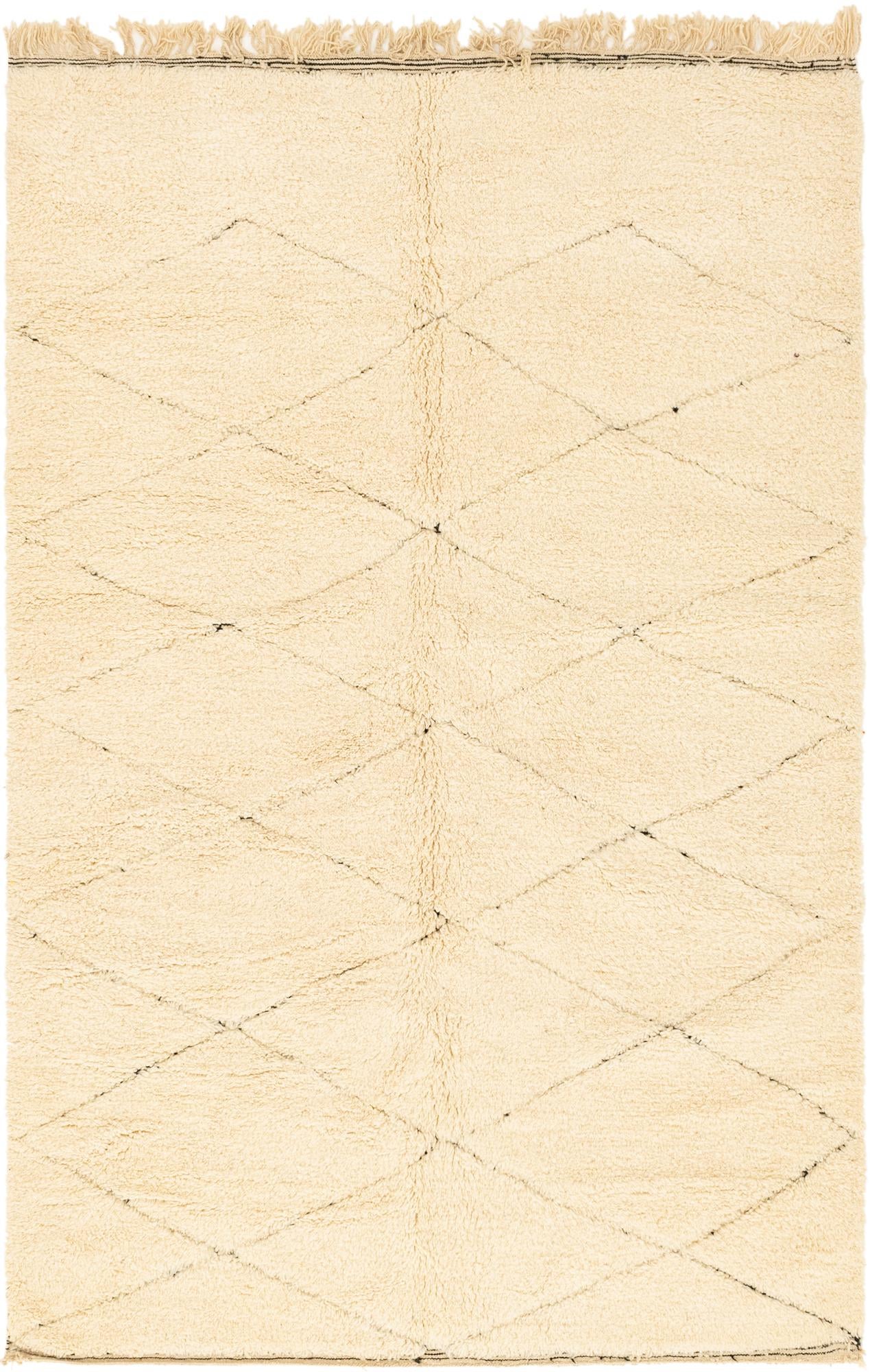 6' 7 x 9' 9 Hand Knotted Moroccan Wool Rug
