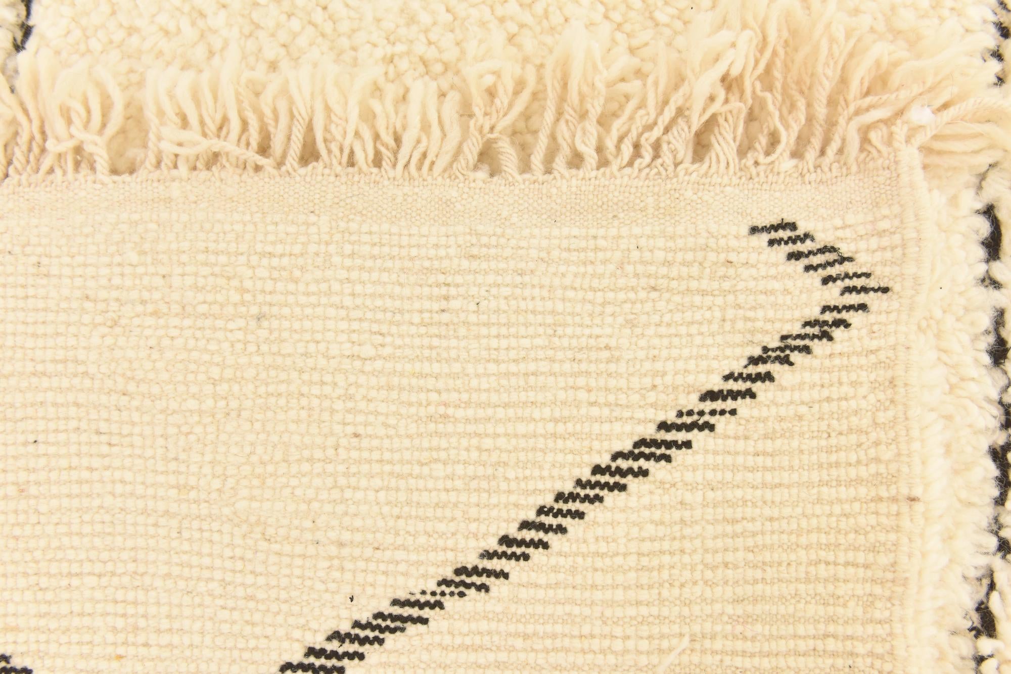 6' 3 x 10' 2 Hand Knotted Moroccan Wool Rug
