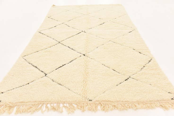 Detail image of 6' 3 x 10' 2 Hand Knotted Moroccan Wool Rug