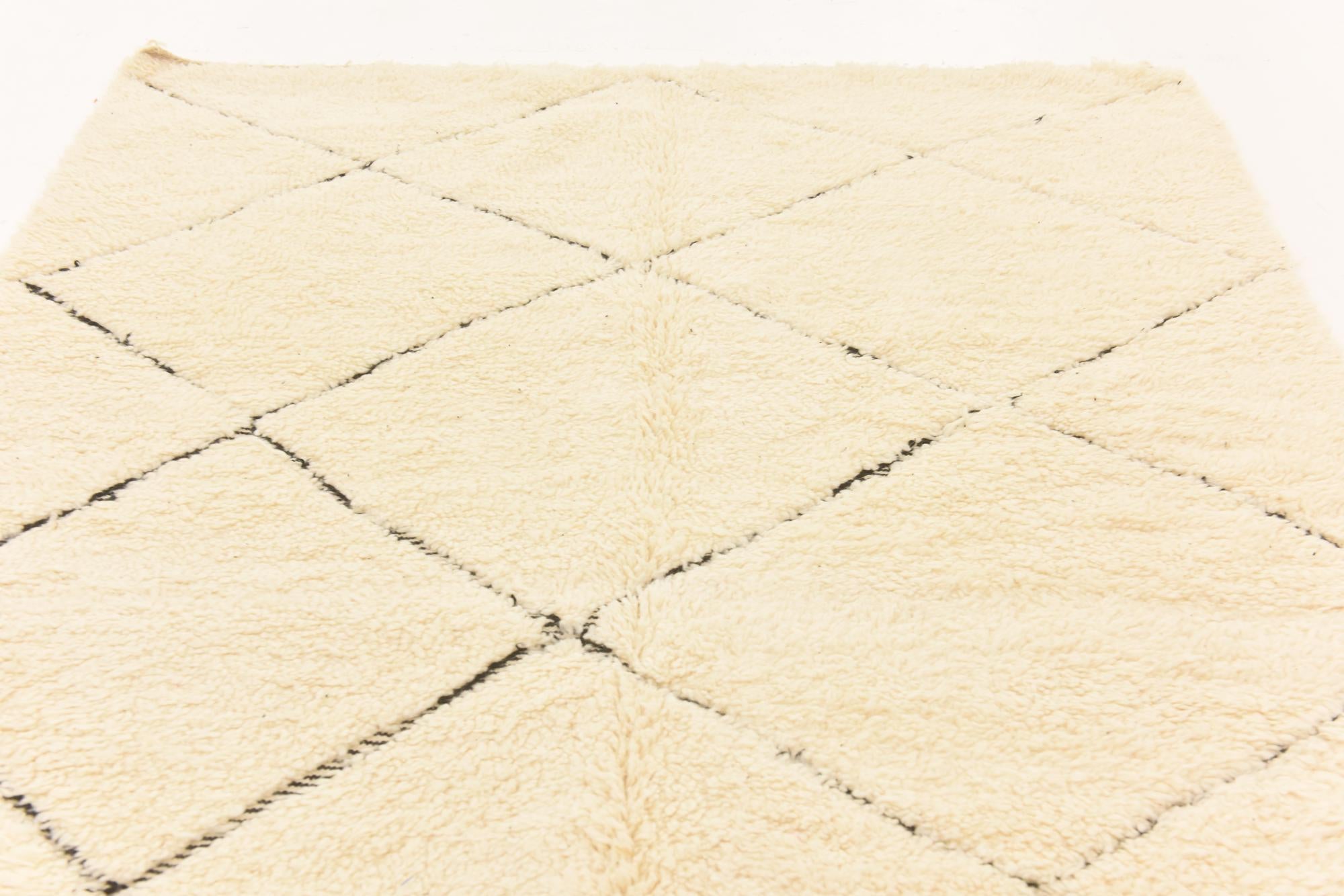 6' 3 x 10' 2 Hand Knotted Moroccan Wool Rug