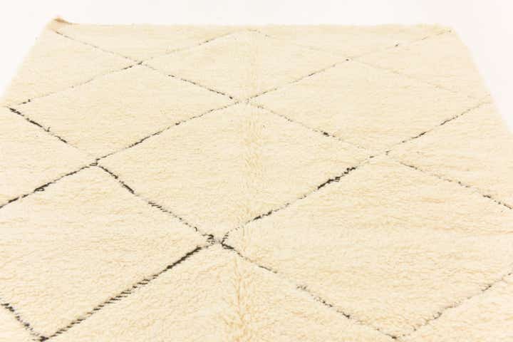 6' 3 x 10' 2 Hand Knotted Moroccan Wool Rug