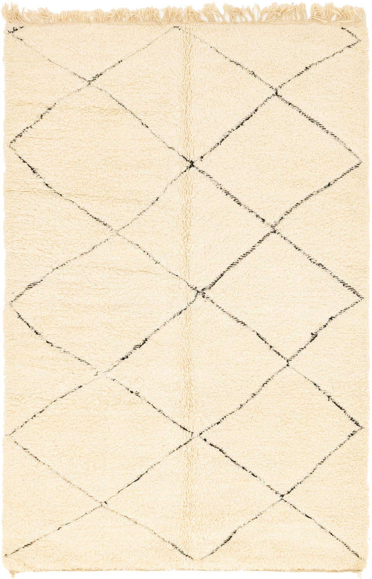 6' 3 x 10' 2 Hand Knotted Moroccan Wool Rug