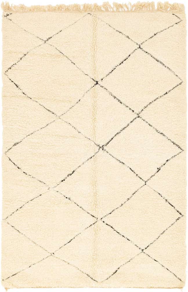 6' 3 x 10' 2 Hand Knotted Moroccan Wool Rug