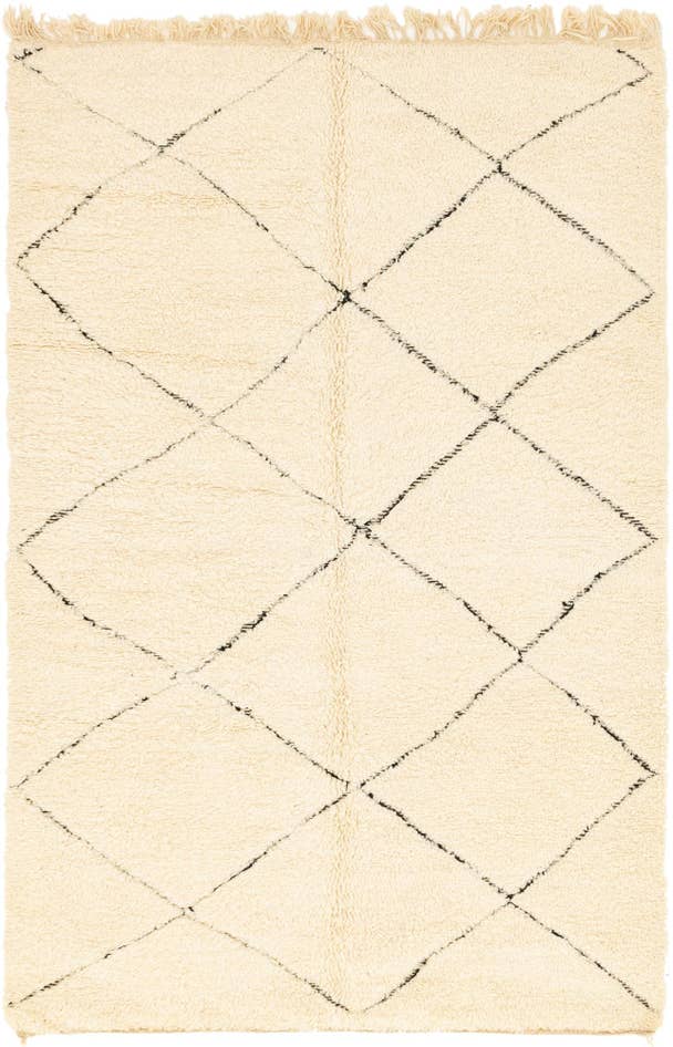 Detail image of 6' 3 x 10' 2 Hand Knotted Moroccan Wool Rug
