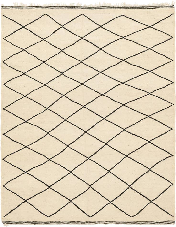 Detail image of 6' 8 x 10' 3 Hand Knotted Moroccan Wool Rug