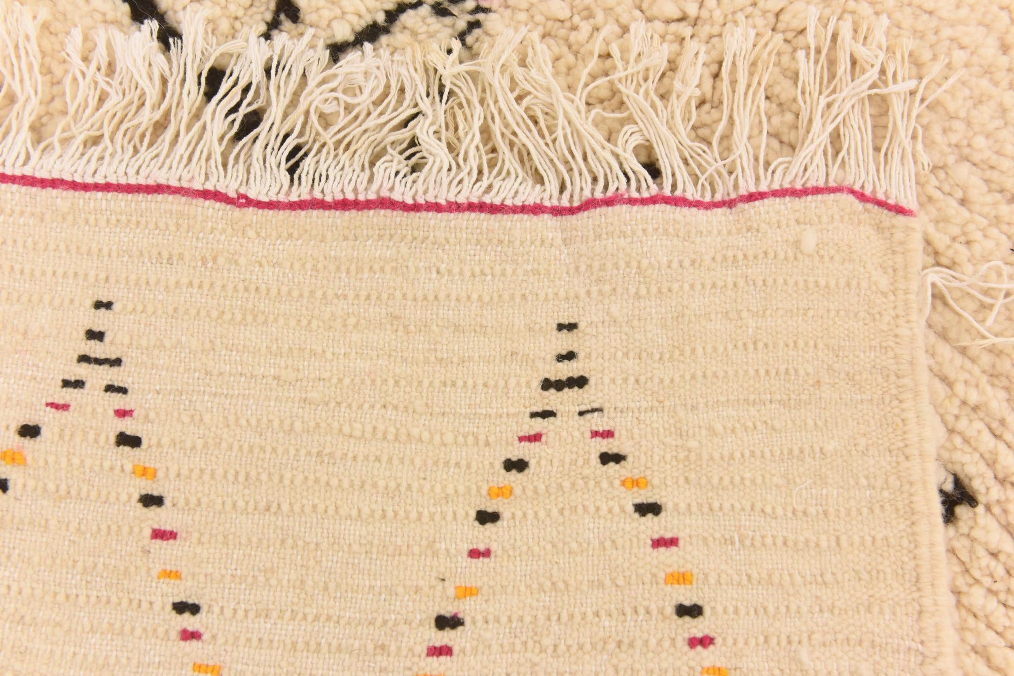 5' 3 x 8' 2 Hand Knotted Moroccan Wool Rug
