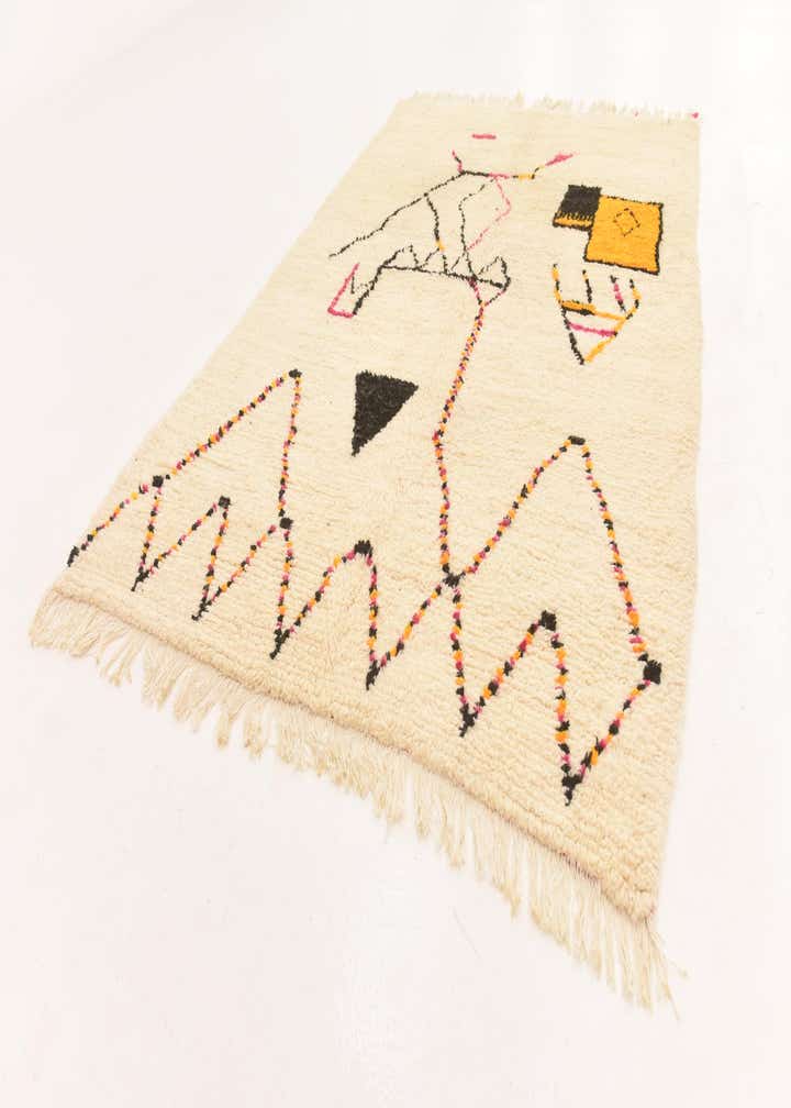 5' 3 x 8' 2 Hand Knotted Moroccan Wool Rug