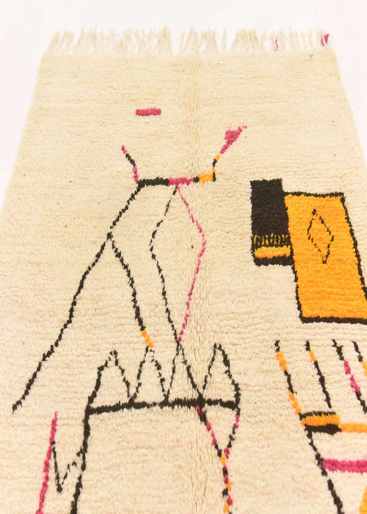 5' 3 x 8' 2 Hand Knotted Moroccan Wool Rug