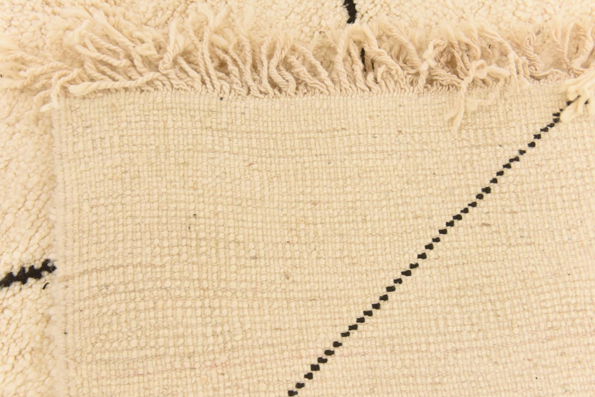 6' 2 x 10' 3 Hand Knotted Moroccan Wool Rug