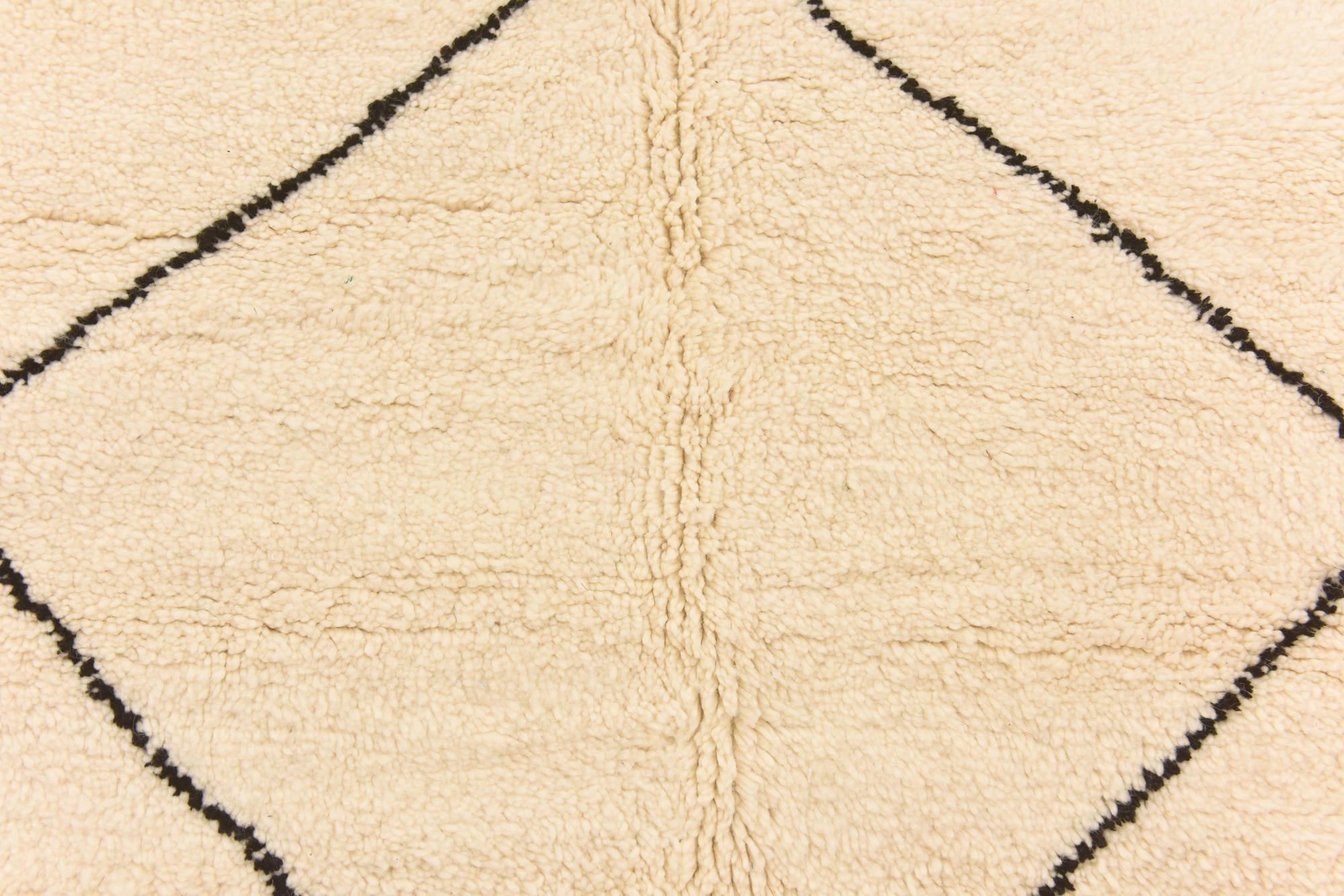 6' 2 x 10' 3 Hand Knotted Moroccan Wool Rug