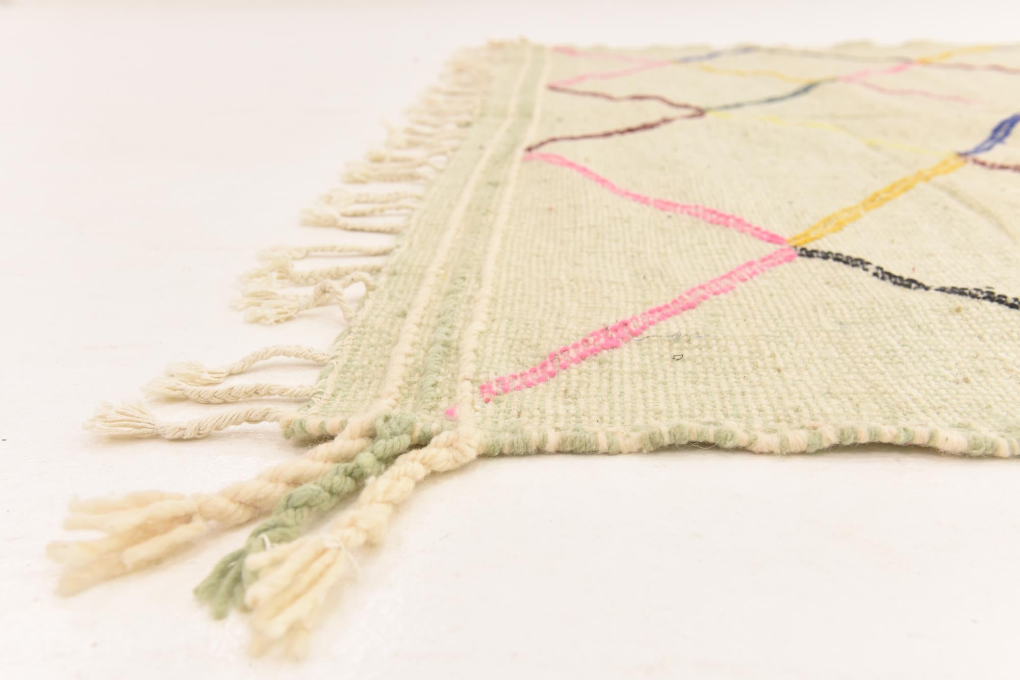 6' 3 x 10' Hand Knotted Moroccan Wool Rug