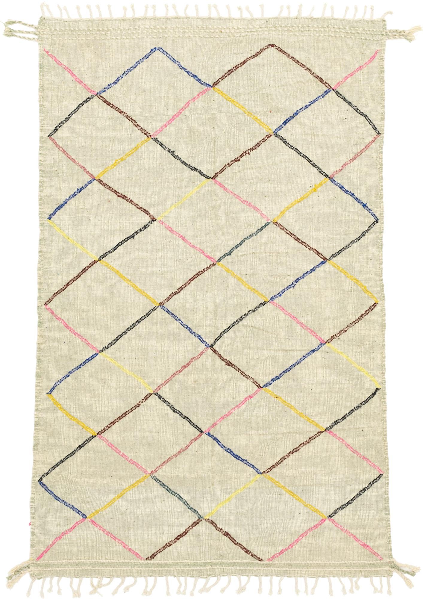 6' 3 x 10' Hand Knotted Moroccan Wool Rug
