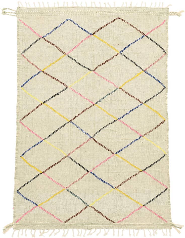 Detail image of 6' 3 x 10' Hand Knotted Moroccan Wool Rug
