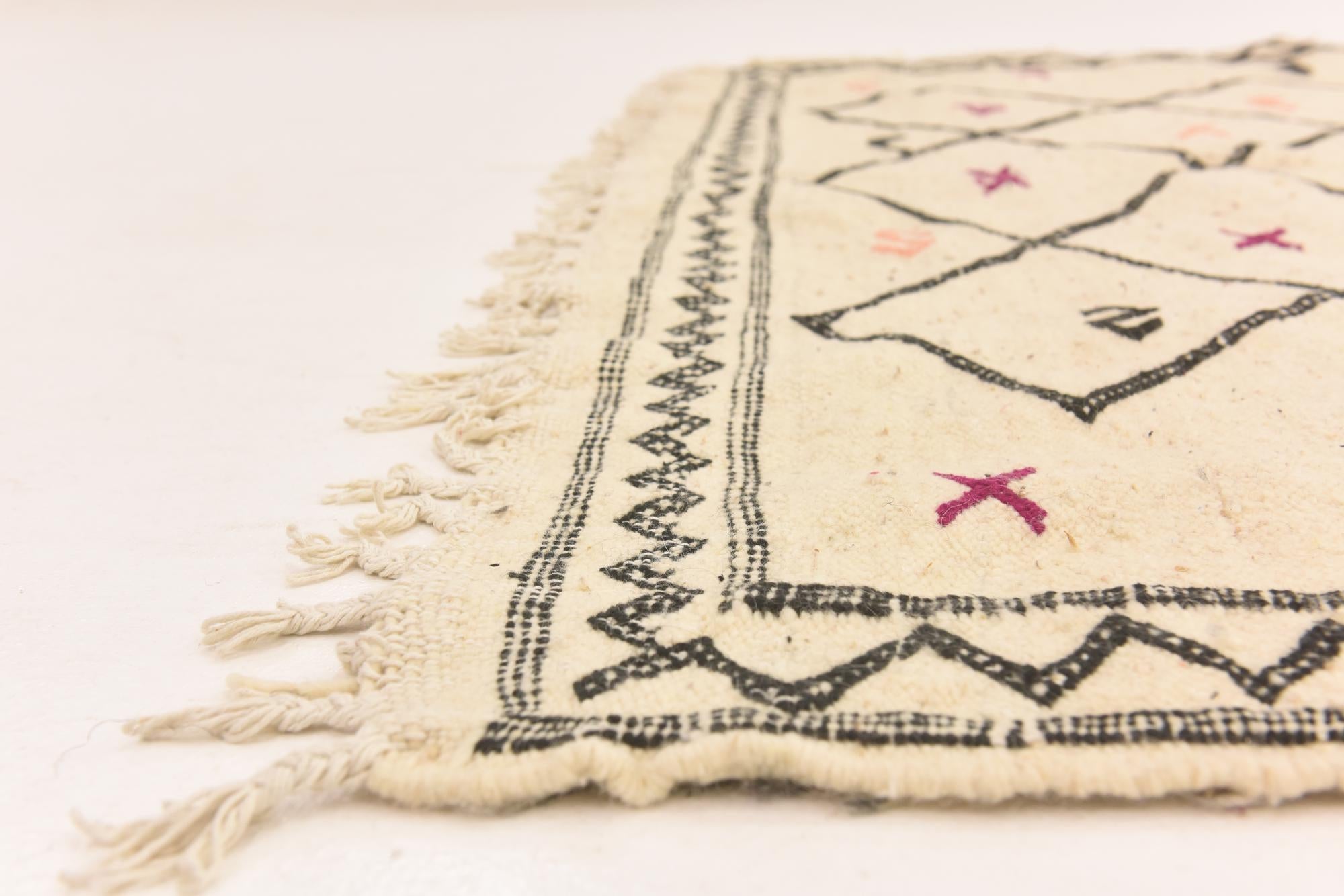 6' 3 x 9' 10 Hand Knotted Moroccan Wool Rug