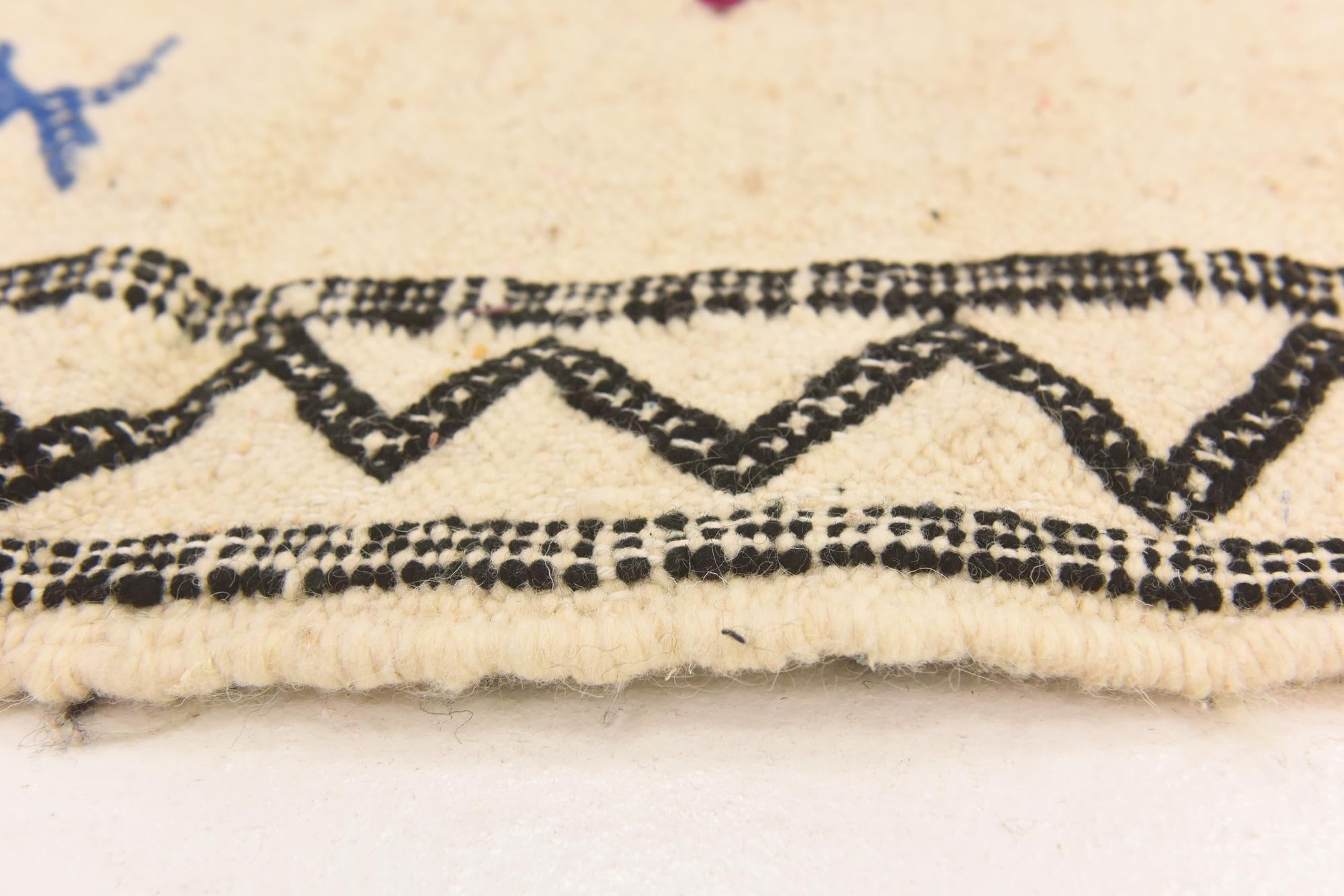 6' 3 x 9' 10 Hand Knotted Moroccan Wool Rug