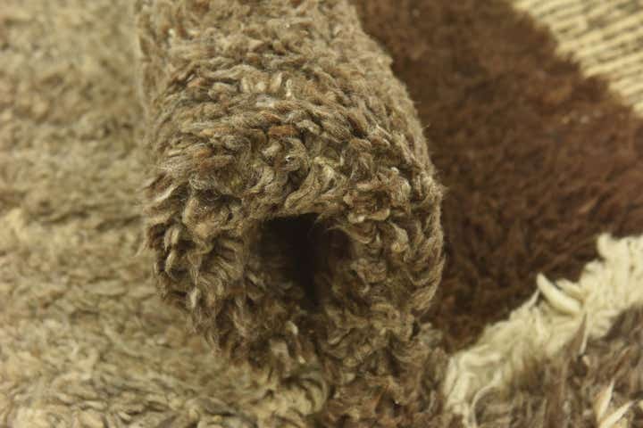 6' 7 x 8' 2 Hand Knotted Moroccan Wool Rug