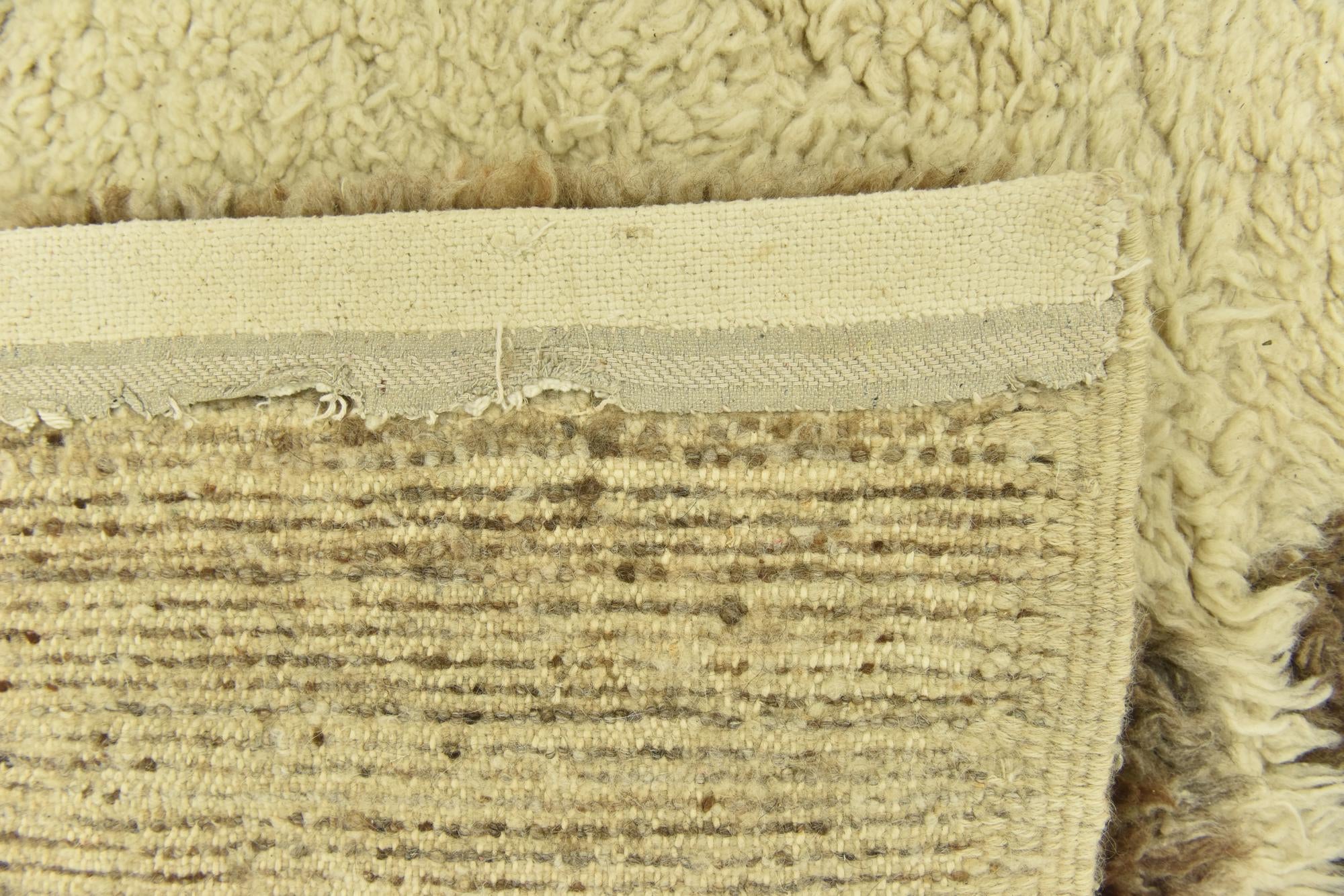 6' 7 x 8' 2 Hand Knotted Moroccan Wool Rug