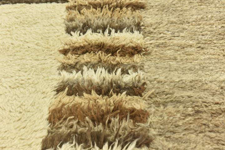6' 7 x 8' 2 Hand Knotted Moroccan Wool Rug