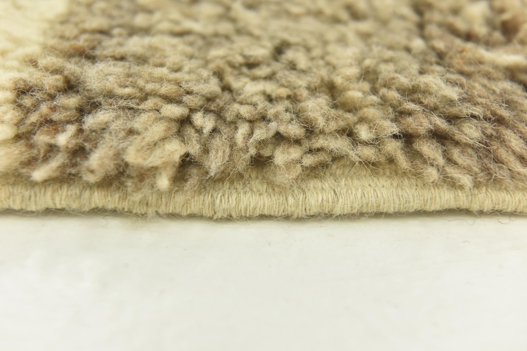 6' 7 x 8' 2 Hand Knotted Moroccan Wool Rug