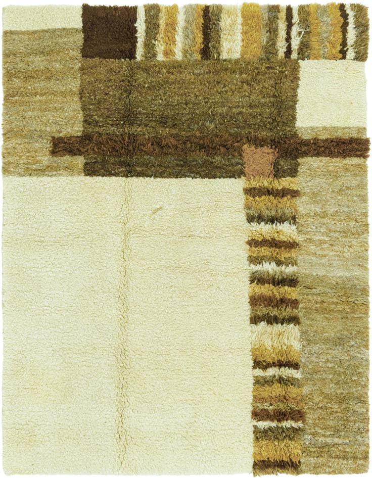 Detail image of 6' 7 x 8' 2 Hand Knotted Moroccan Wool Rug