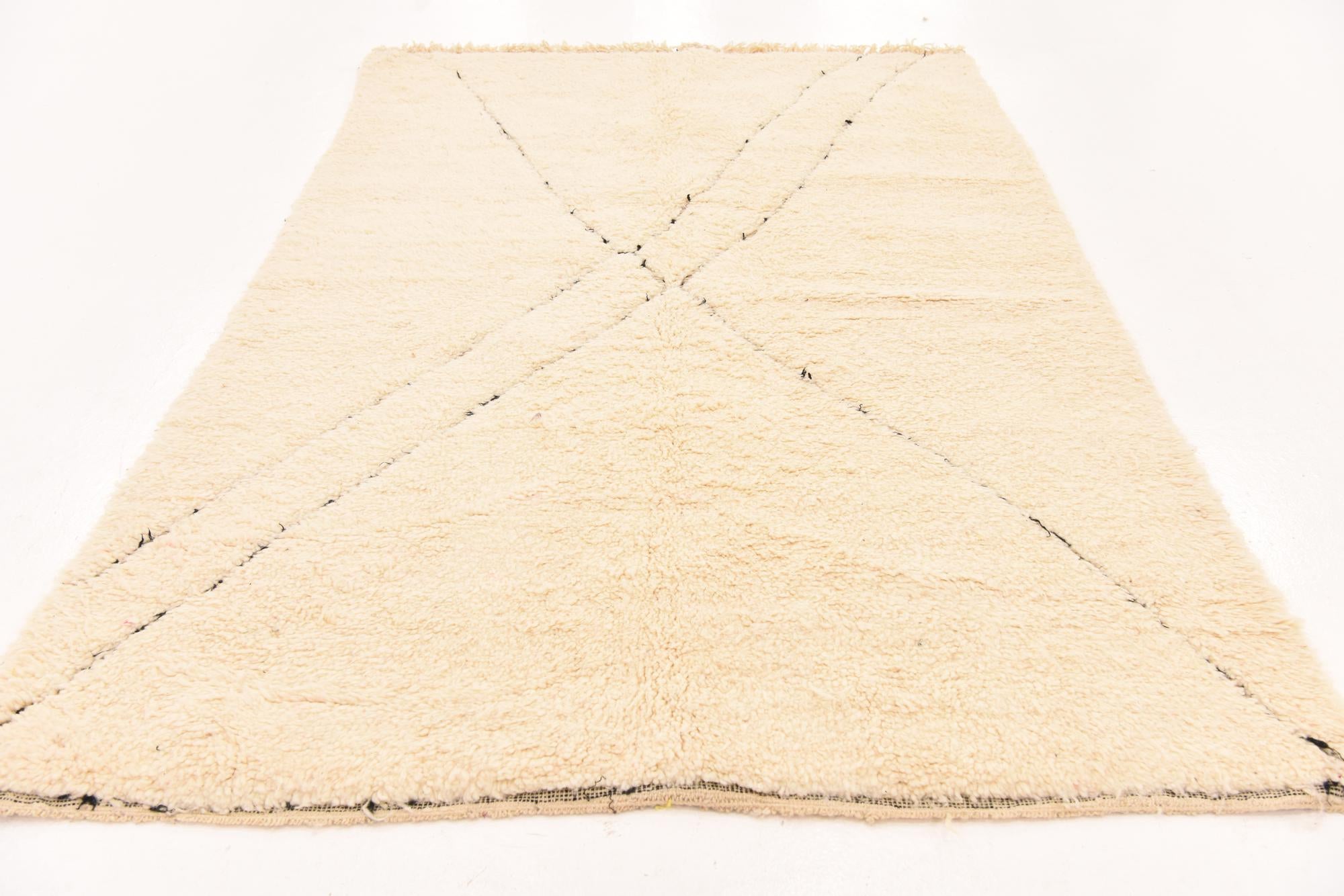 5' 4 x 8' 4 Hand Knotted Moroccan Wool Rug