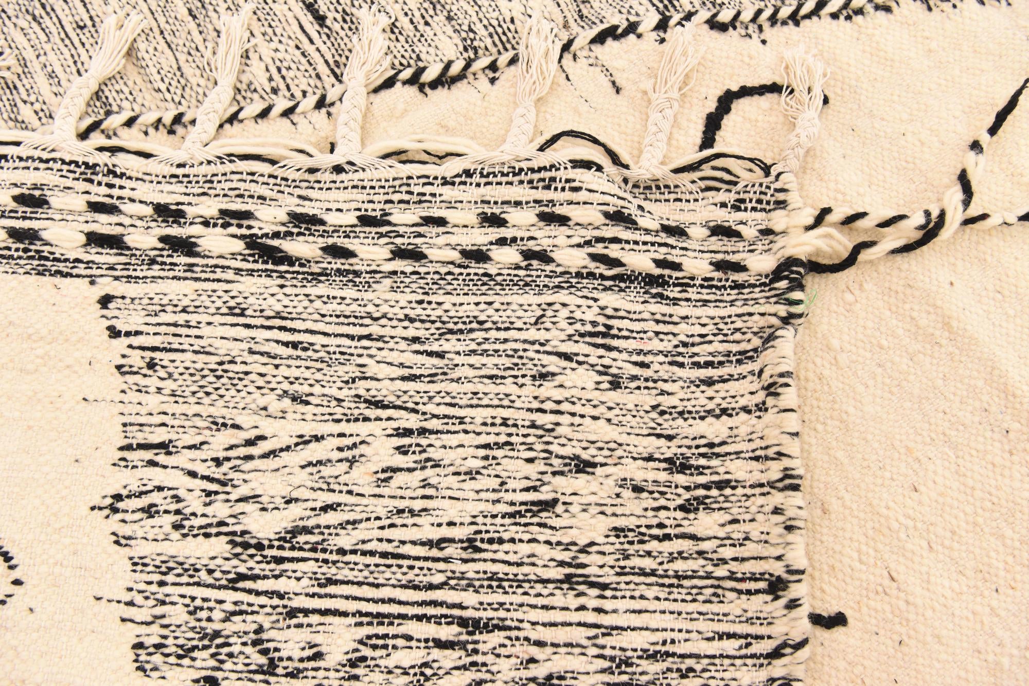 6' 3 x 10' Hand Knotted Moroccan Wool Rug