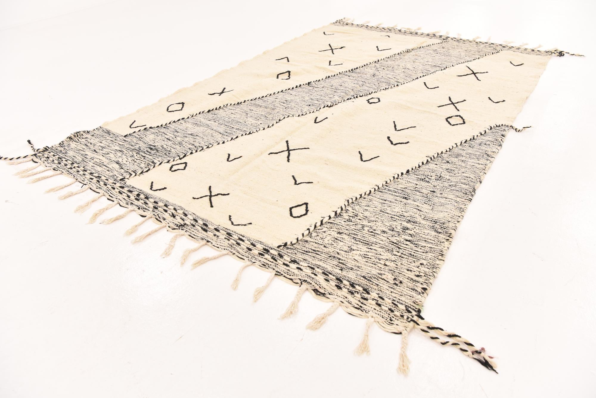6' 3 x 10' Hand Knotted Moroccan Wool Rug