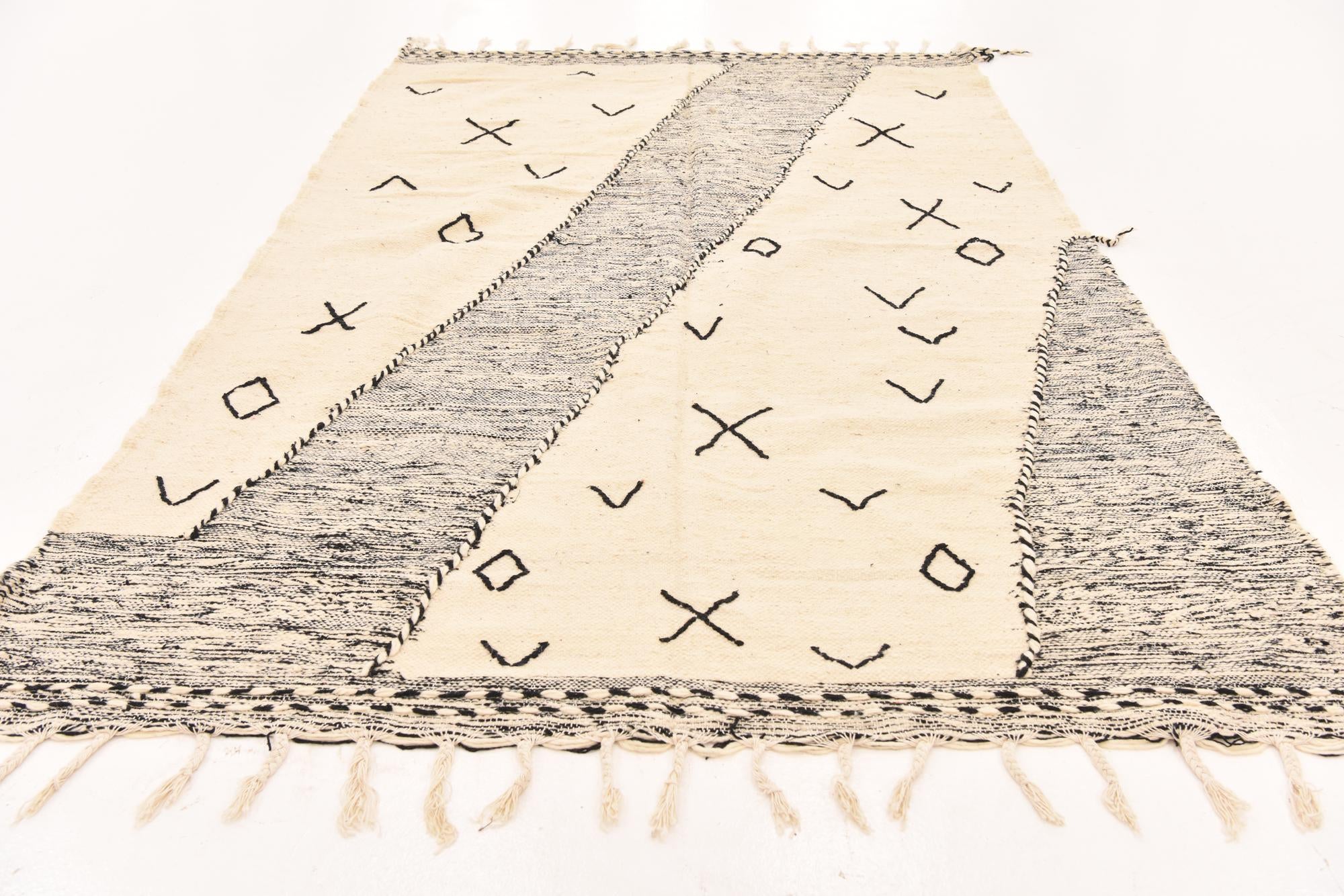 6' 3 x 10' Hand Knotted Moroccan Wool Rug