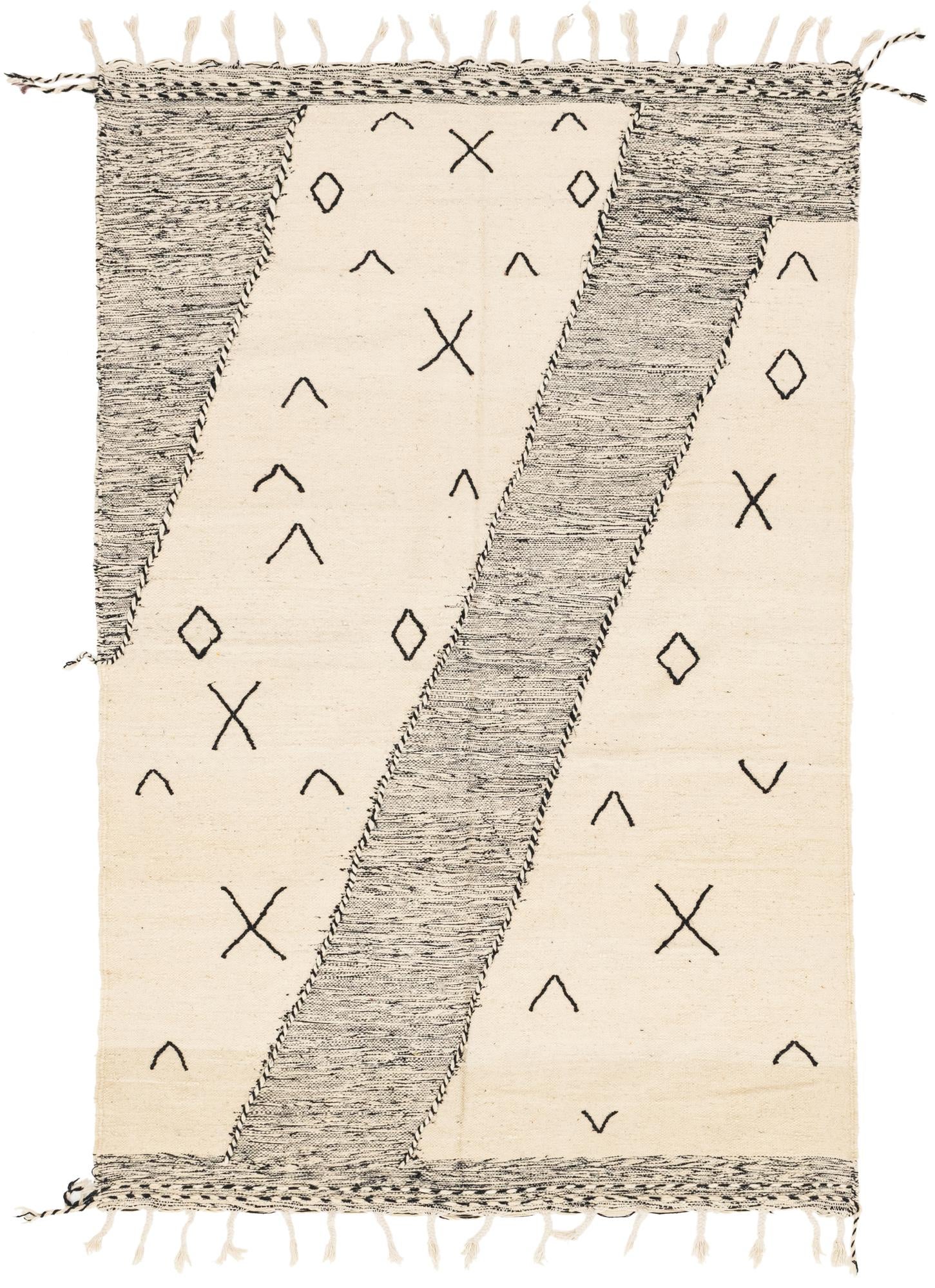 6' 3 x 10' Hand Knotted Moroccan Wool Rug