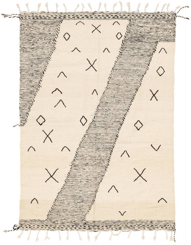 Detail image of 6' 3 x 10' Hand Knotted Moroccan Wool Rug