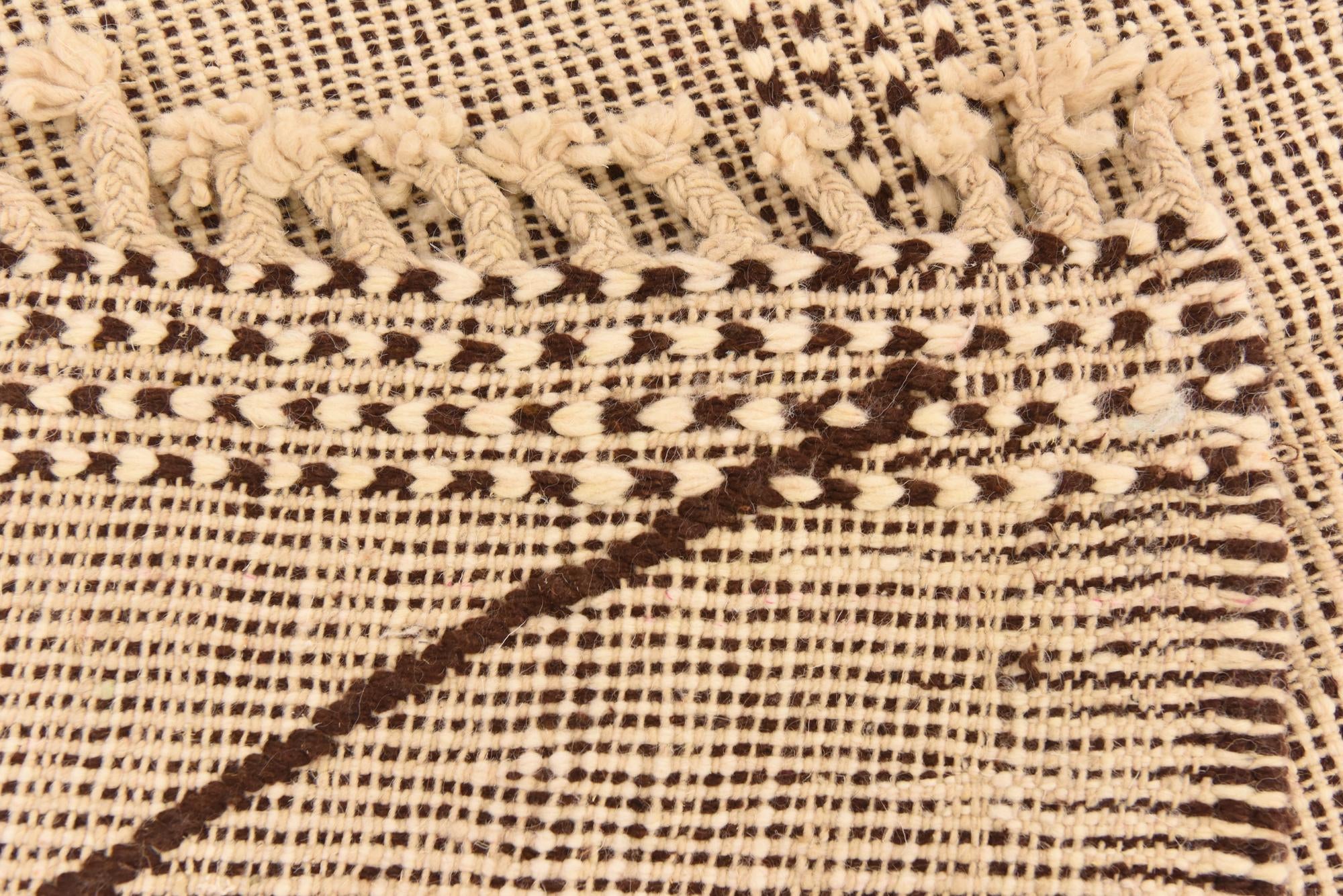 4' 11 x 7' Hand Knotted Moroccan Wool Rug