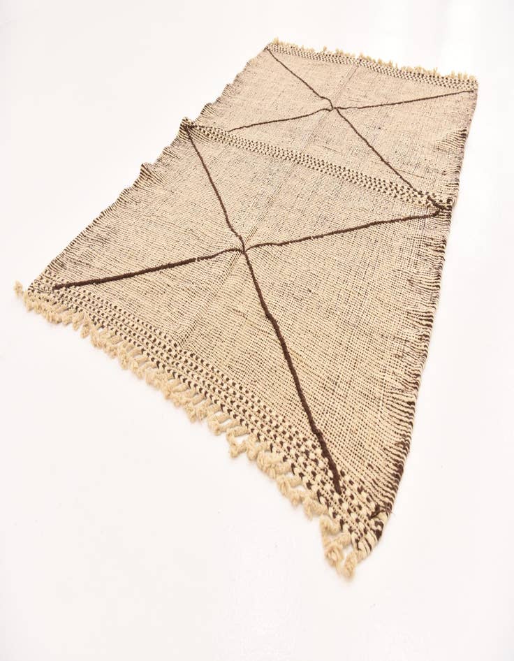 Detail image of 4' 11 x 7'  Hand Knotted Moroccan Wool Rug