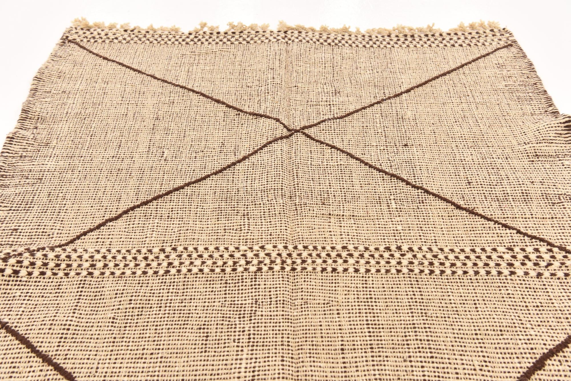 4' 11 x 7' Hand Knotted Moroccan Wool Rug