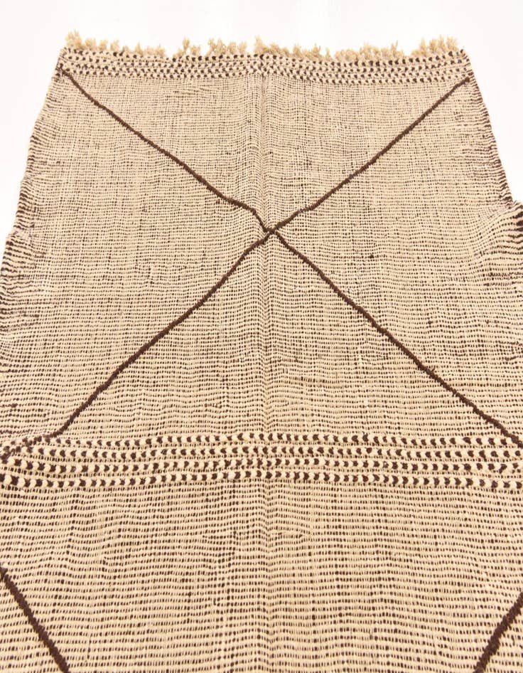 Detail image of 4' 11 x 7'  Hand Knotted Moroccan Wool Rug