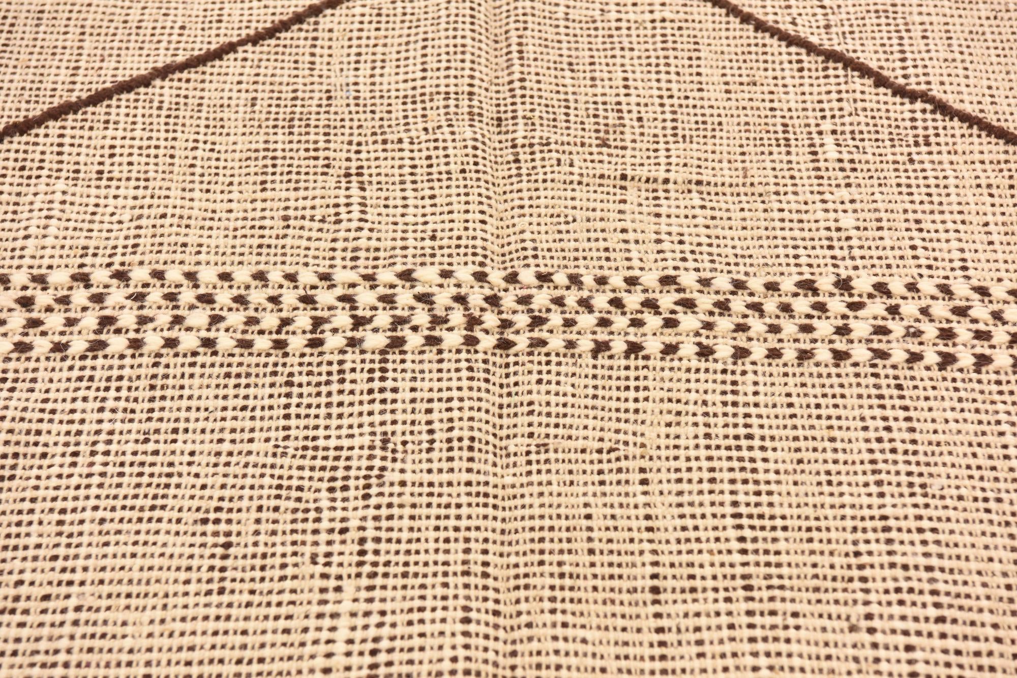 4' 11 x 7' Hand Knotted Moroccan Wool Rug