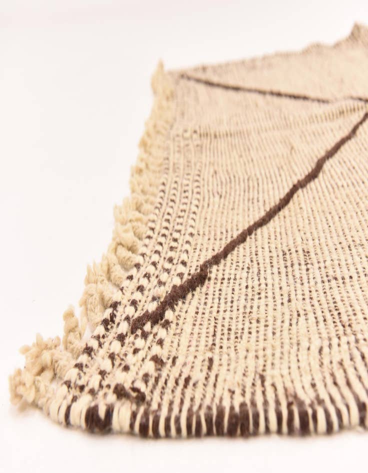 Detail image of 4' 11 x 7'  Hand Knotted Moroccan Wool Rug