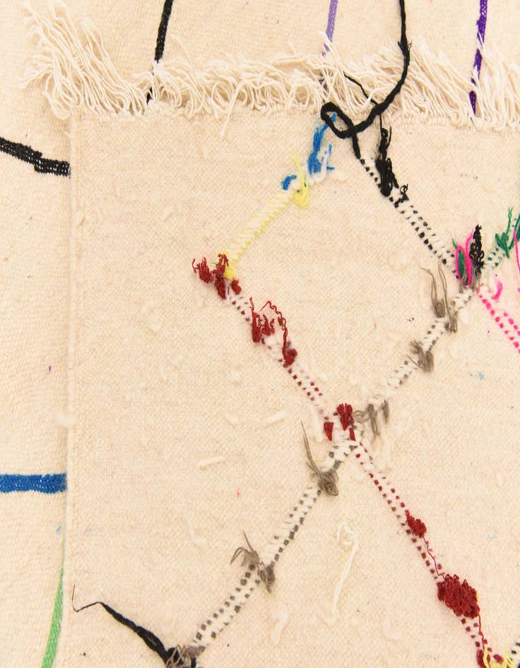 Detail image of 4' 7 x 7' 9  Hand Knotted Moroccan Wool Rug