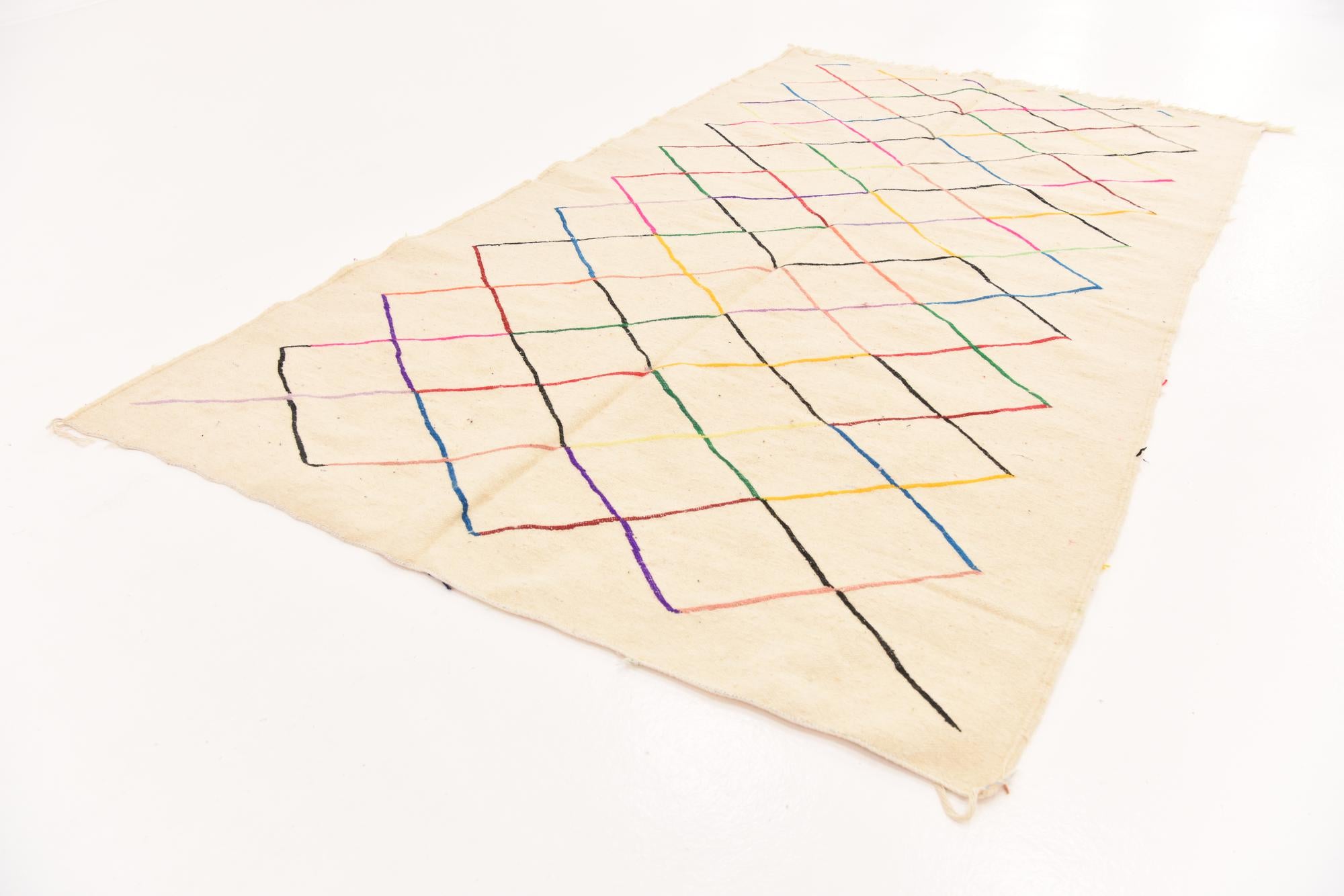 4' 7 x 7' 9 Hand Knotted Moroccan Wool Rug