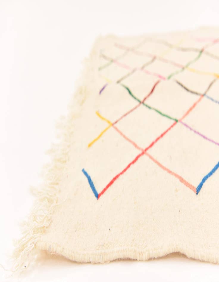 Detail image of 4' 7 x 7' 9  Hand Knotted Moroccan Wool Rug