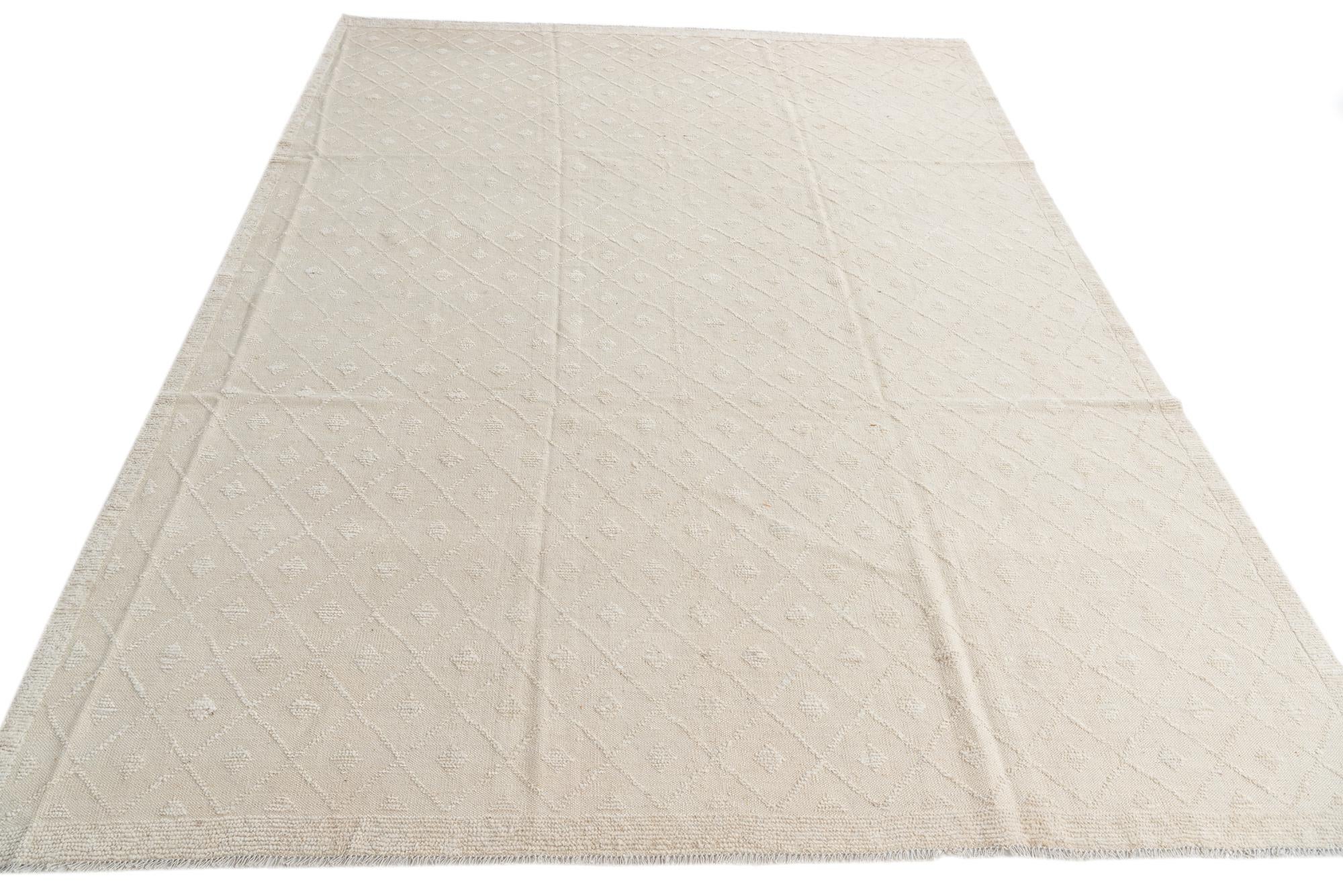 8' 9 x 12' 2 Hand Knotted Moroccan Wool Rug