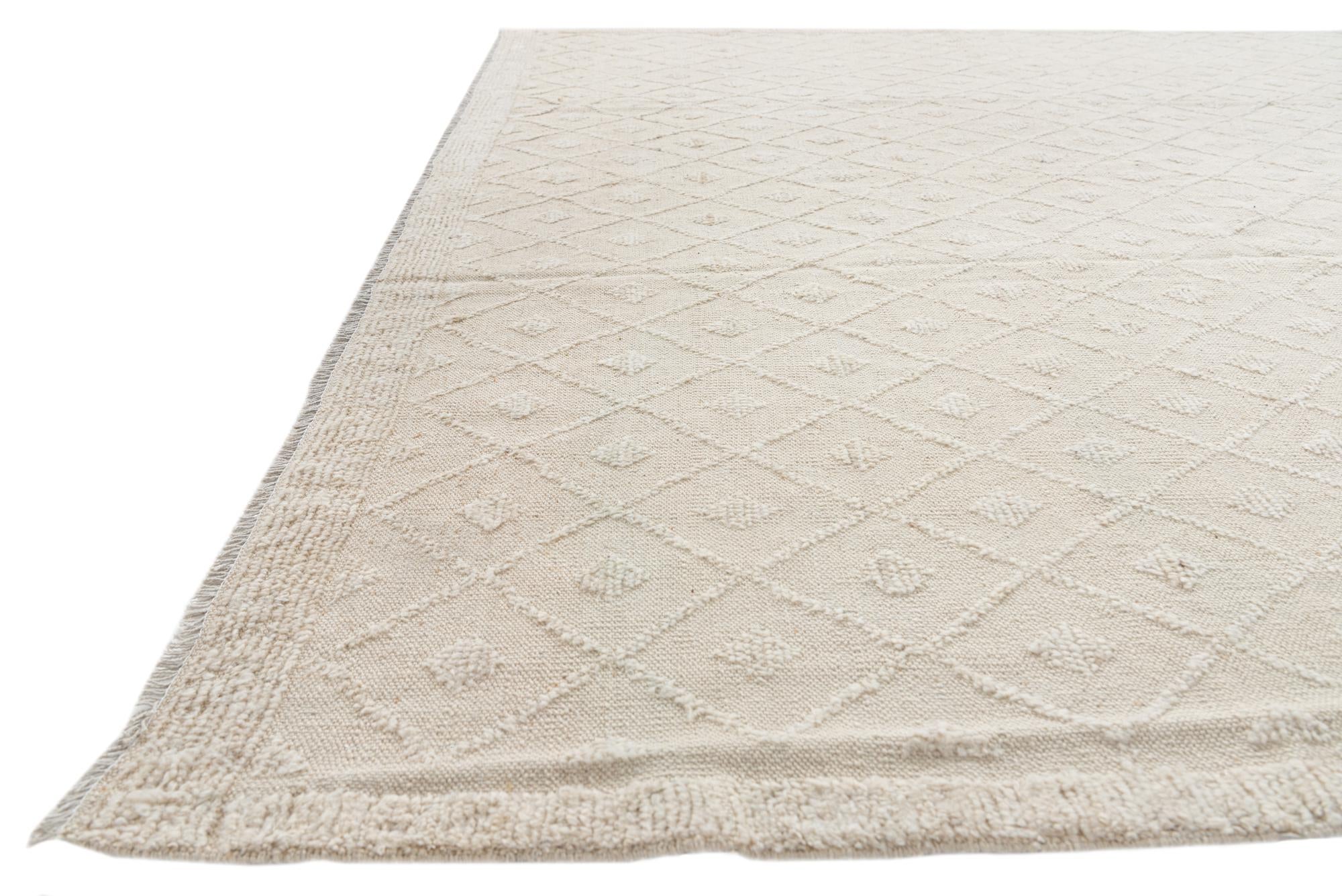 8' 9 x 12' 2 Hand Knotted Moroccan Wool Rug