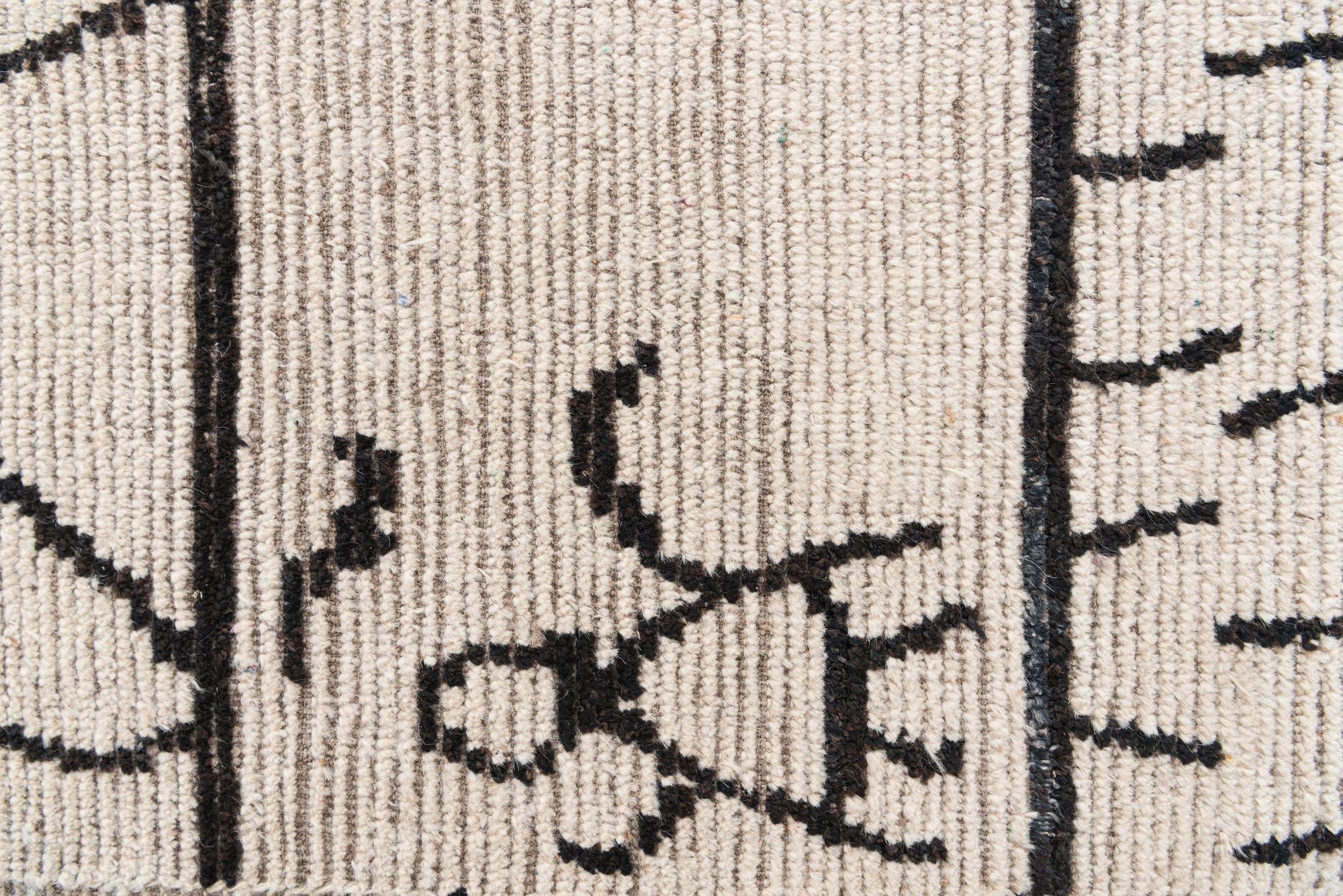 9' 3 x 11' 8 Hand Knotted Moroccan Wool Rug