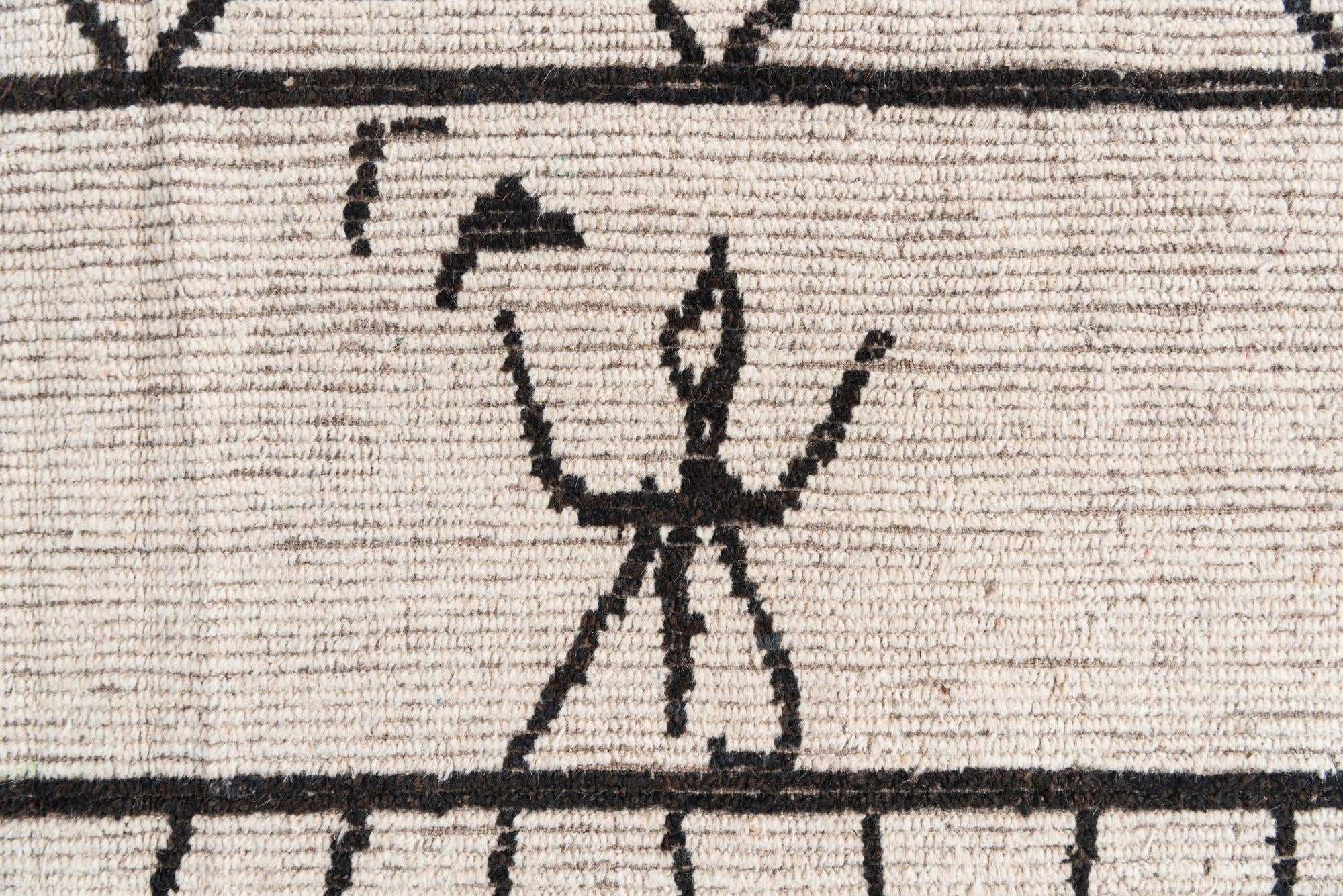 9' 3 x 11' 8 Hand Knotted Moroccan Wool Rug