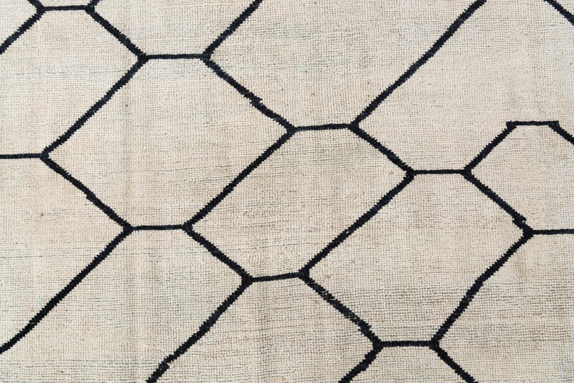 8' x 9' 8 Hand Knotted Moroccan Wool Rug