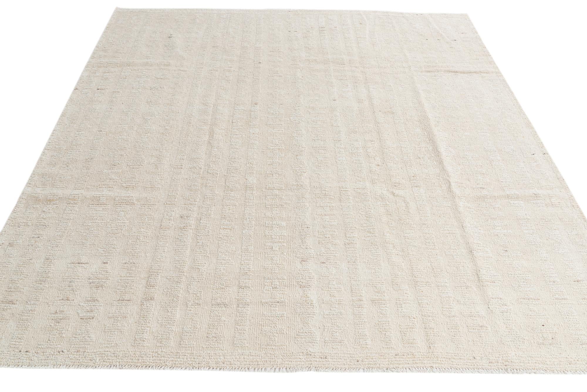 8' 5 x 10' Hand Knotted Moroccan Wool Rug
